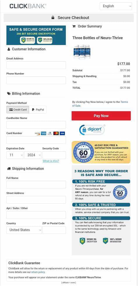 Neurothrive- Secure Page